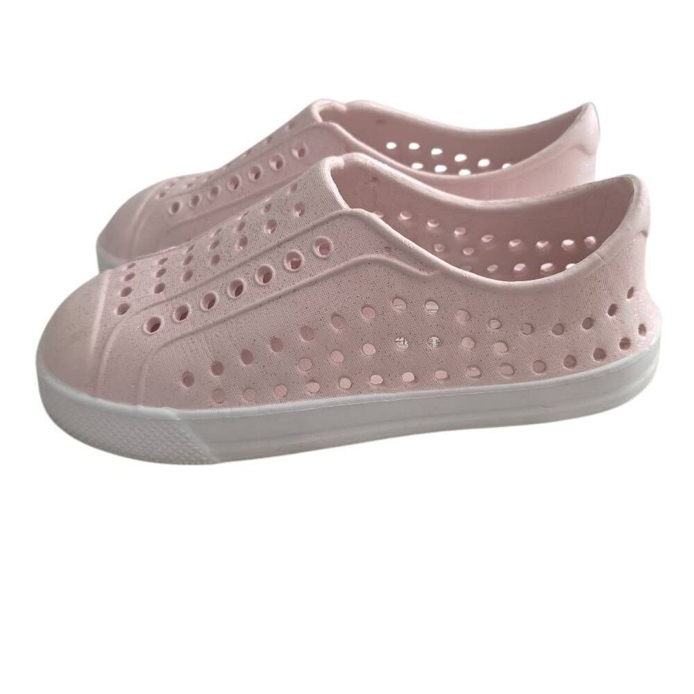 Lily & Dan Girl's Size 13/1 Pink Glitter Perforated Water Shoes